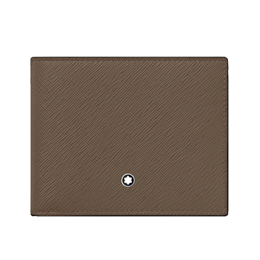 This Montblanc Sartorial Mastic Leather 6CC Wallet has textured saffiano on the surface.