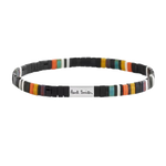 1 paul smith flat glass bead multicoloured stripe elastic bracelet m1a brac tflat 96 0