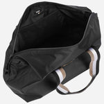 Inside the BOSS Catch 3.0 Black Holdall with Large Raised Logo.