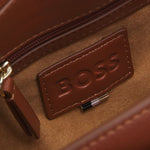 Inside the Denim Quilted Shoulder Bag with Double 'B' Monogram.