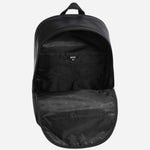 Inside the BOSS Lewys Black Backpack with Metal Logo and Signature Three Stripes.