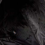 Inside the BOSS Lewys Black Faux Leather Zip Document Case with Metal Logo.