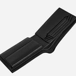 Inside the Black Leather 4CC Wallet with Coin Case.