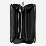 Inside the Black Sartorial Leather 12CC Zip Around Wallet.