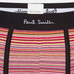 Paul Smith signature on the waistband of the 3-Pack 'Signature Stripe' Organic Cotton Low-Rise Boxer Briefs.