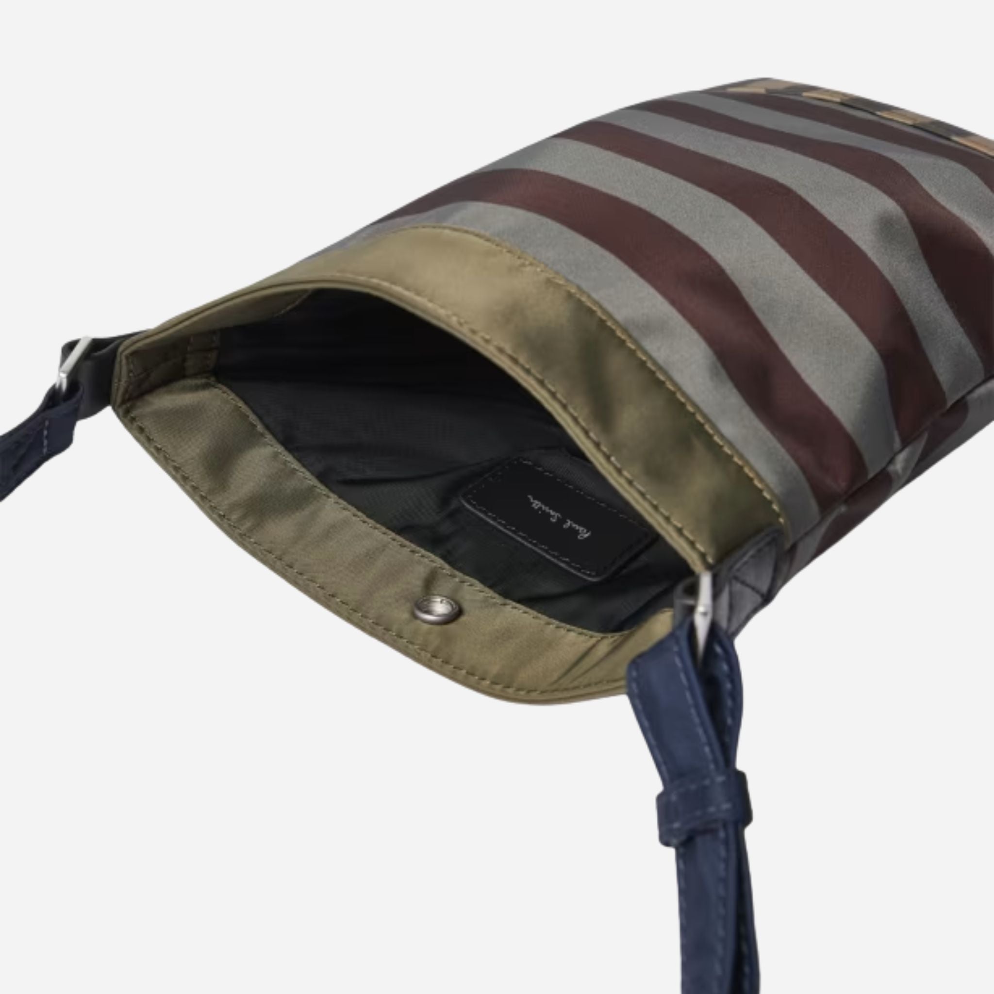 Paul Smith Recycled Nylon Multistripe Musette Bag with Signature