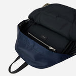 Inside the Paul Smith Multistripe Recycled Nylon Backpack with Signature Logo Patch.