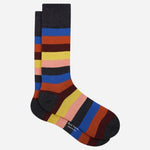 Multicoloured striped socks from the 3-Pack Seasonal Striped and Polka Dot Cotton Blend Socks.