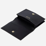 Top view of the Paul Smith Black Leather and Coated Canvas 2CC Fold-Over Card Holder.