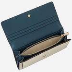 Inside the An Ice Day Teal 8CC Large Flapover Wallet.