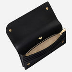 Top view inside the Pockets Black Large Bifold Wallet.