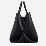 Side view of The Compton Black Small Zip Top Multiway Bag.
