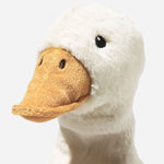 Close up of the Steiff 28 cm Gilda the Goose Comforter.
