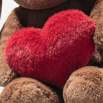 The heart on the Hoppie Love Brown Rabbit 16 cm.