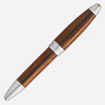 The Montblanc Special Edition Great Masters Meisterstück Ferrari Tailor Made Classica Rollerball Pen with cap on and black lacquer line.