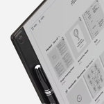 Close up of the 64 GB Digital Paper Tablet in Mystery Black with Digital Pen.