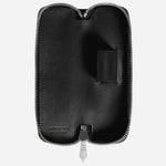 Inside View of Meisterstück Black Leather 1-Pen Pouch with Zip by Montblanc.