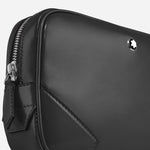 Corner detailing of the Meisterstück Mini Black Leather Cross Body Bag.