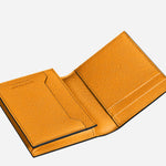 Inside the Sartorial Saffron Leather 4CC Card Holder.
