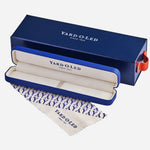 The presentation box for the Yard-O-Led The Ambassador Sterling Silver Barley Wave Ball Pen.