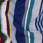 The Men's Blue Twisted Stripe Merino Wool Scarf by Paul Smith.