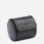 WOLF British Racing Soft Black Leather Single Watch Roll