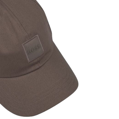 Derrel Brown Cotton Cap with Embroidered Patch Logo