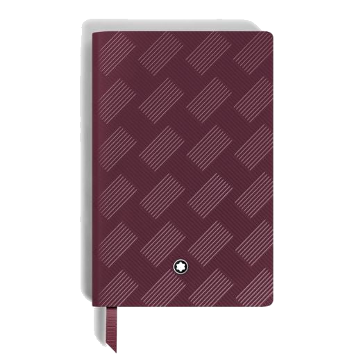 This Montblanc #148 Fine Stationery Extreme 3.0 Cassis Notebook is completed with the snowcap emblem on the front and the grosgrain ribbon bookmark.