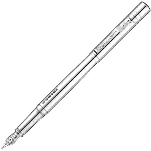 This is the Yard-O-Led Viceroy Standard Polished Silver Plain Fountain Pen.