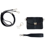 wolf 1834 black mimi mini bag with wristlet detached