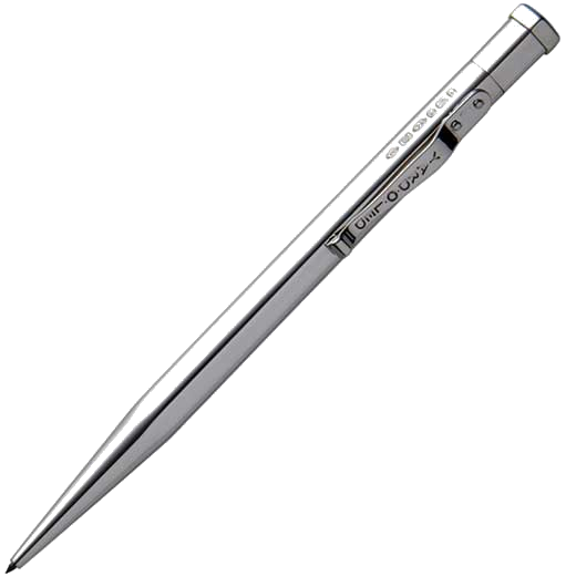 This is the Yard-O-Led Diplomat Polished Silver Plain Ballpoint Pen.