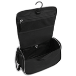 This BOSS Lennon Wash Bag With Grab Handle comes with a hook to hang this wash bag in the bathroom etc.