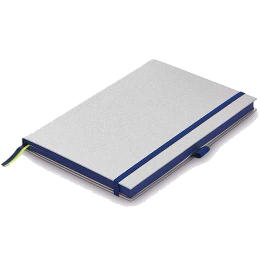 This is the LAMY Ocean Blue A6 Hardcover Ruled Notebook.