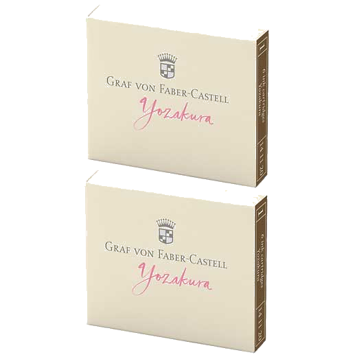 These are the Graf von Faber-Castell Yozakura Ink Cartridges 2 x Pack of 6.