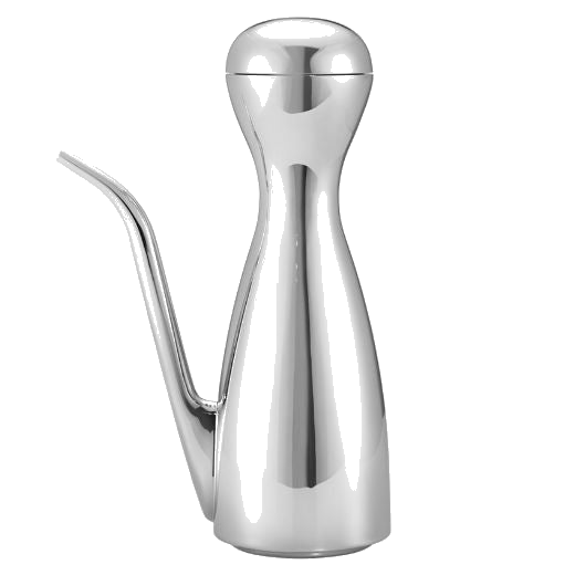 Georg Jensen's Stainless Steel Alfredo Oil Can is great for either the kitchen or your dining table and has a spout which makes it easy to pour.