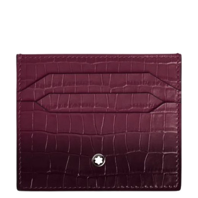 1 atelier cassis croco leather 6cc card holder mb199473