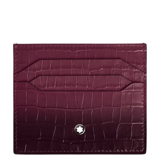 1 atelier cassis croco leather 6cc card holder mb199473