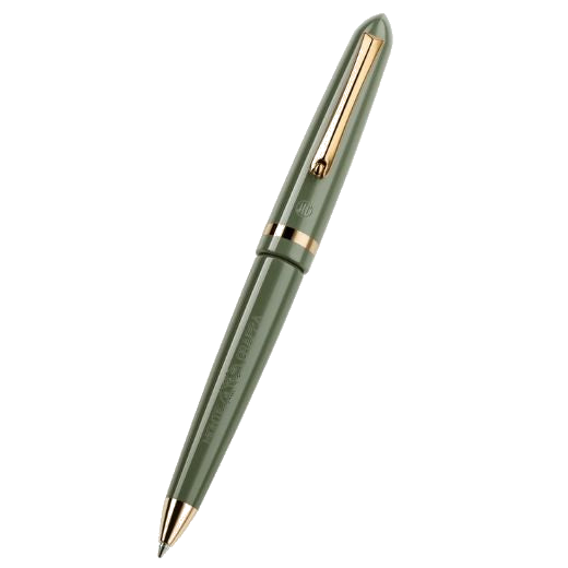 This Montegrappa Venetia Lagoon Green Ballpoint Pen with Gold Trims will come in a branded box when you order and can be engraved on the cap of the pen.