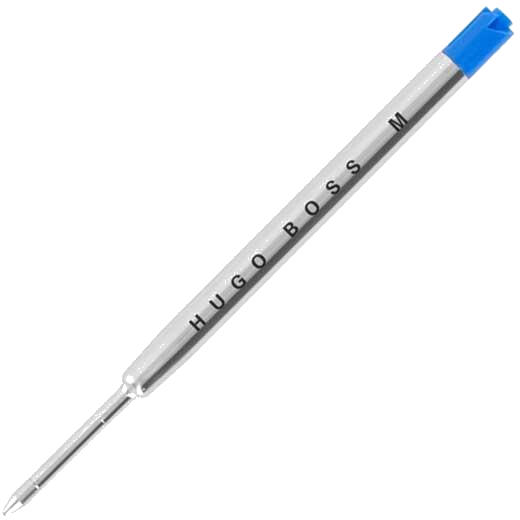 Hugo Boss Blue ballpoint pen refill with a medium nib.