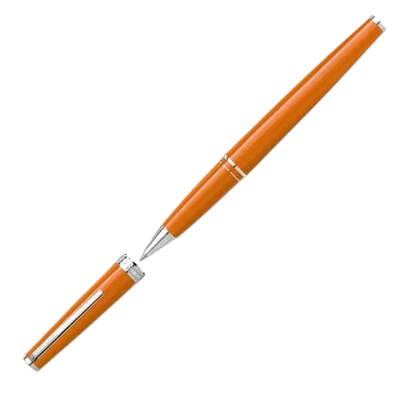 1 montblanc orange resin rollerball pix pen mb134333