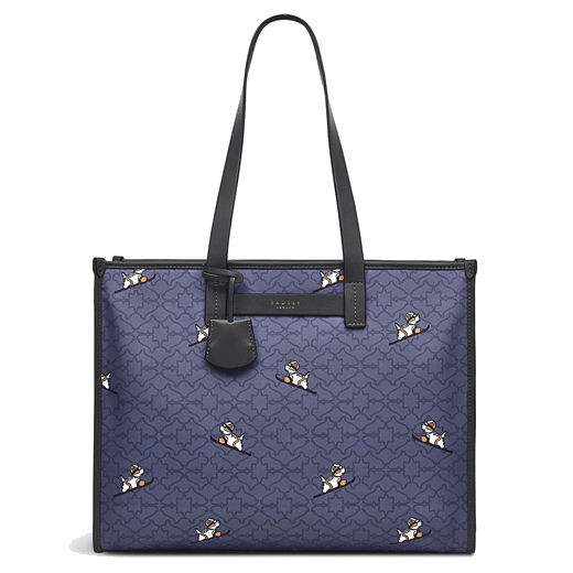 Radley's Heirloom Ski Dog Large Shoulder Bag is made with eco friendly fabric.