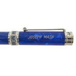 Montegrappa fountain pen has been engraved with a persons name on the cap.