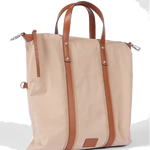 paul smith ecru duffle tote bag leather trim2