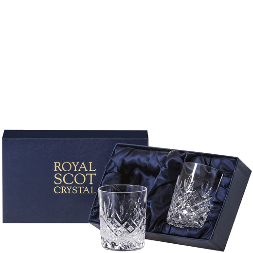 royal scot crystal edinburgh 2 whisky tumblers packaging