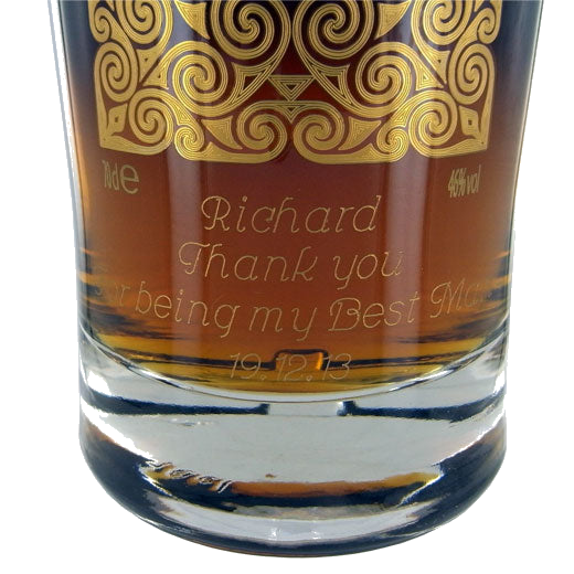 Wheelers Luxury Gifts specialise in engraving onto bottles.