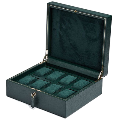 wolf 1834 british racing green 8 piece watch box inside