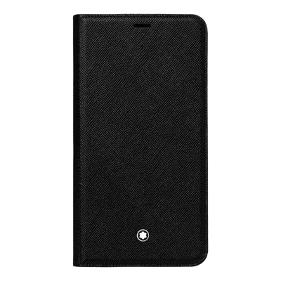 montblanc black leather sartorial flip case