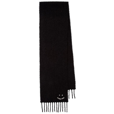 paul smith black happy alpaca blend scarf