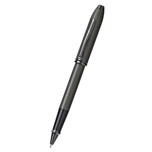 This Cross Townsend® Matte Black & Glossy Black PVD Rollerball Pen is great for taking to work or keeping in your office and has a smooth nib with a black ink refill.
