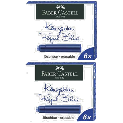 Royal blue ink cartridges by Graf Von Faber-Castell.